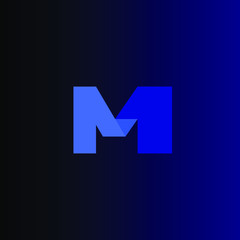 Letter M vector logo in a modern style.