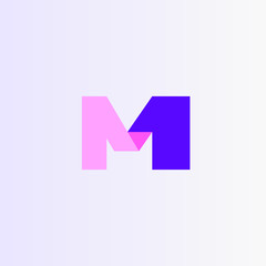 Letter M vector logo in a modern style.