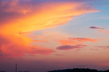 sunset in the sky