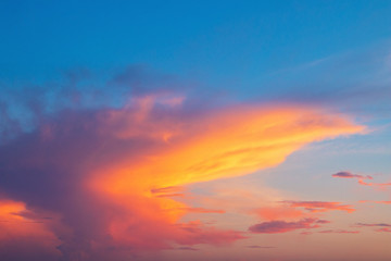 sunset in the sky