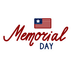 Memorial day. America. Flag. Holiday. Star Vector Illustration