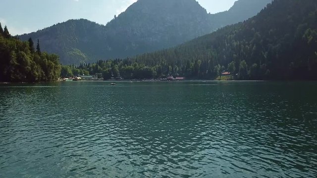 25.07.2018 Lake Ritsa Abkhazia shooting over water