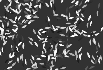 Light Gray vector elegant template with leaves.