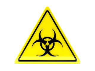 Biohazard symbol sign 3d rendering