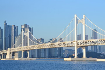 Gwangalli Bridge on a beautiful day in Busan