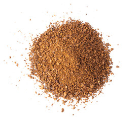 coffee powder isolated on white background