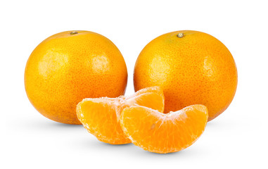 tangerine isolated on white background