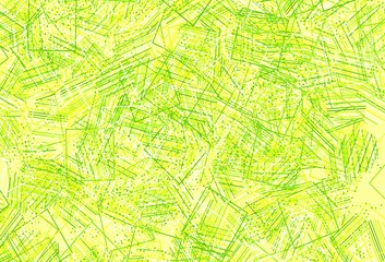 Light Green, Yellow vector texture with poly style with circles, cubes.