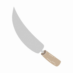 knife vector design. digital hand drawn style. grain texture