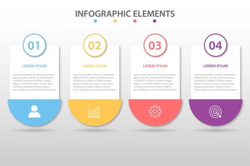 Vector infographic design template with 4 options