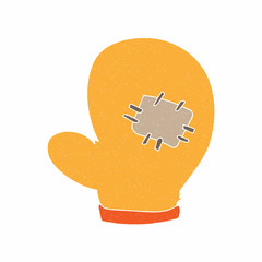 gloves vector design. digital hand drawn style. grain texture