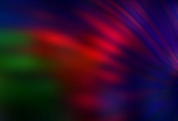 Dark Green, Red vector blurred and colored pattern.