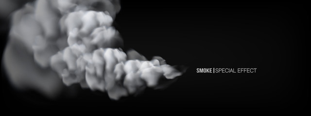 Realistic white smoke puff isolated on transparent background. Steam explosion special effect.transparent special effect. Vector fire fog or mist texture .vector