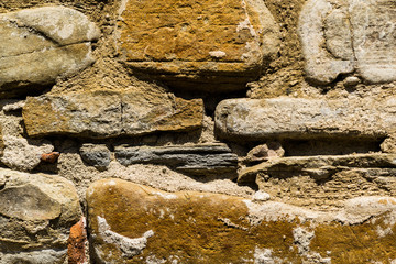 Textured wall, background. The background of a textured wall made by stone, pattern.