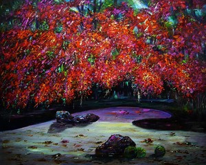 Art painting Fine art Oil color  red  Flower , vegetation ,  natural beauty , wildflower