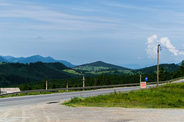 TIhuta pass. Beautiful landscape in Tihuta pass between Transylvania and Moldova land.