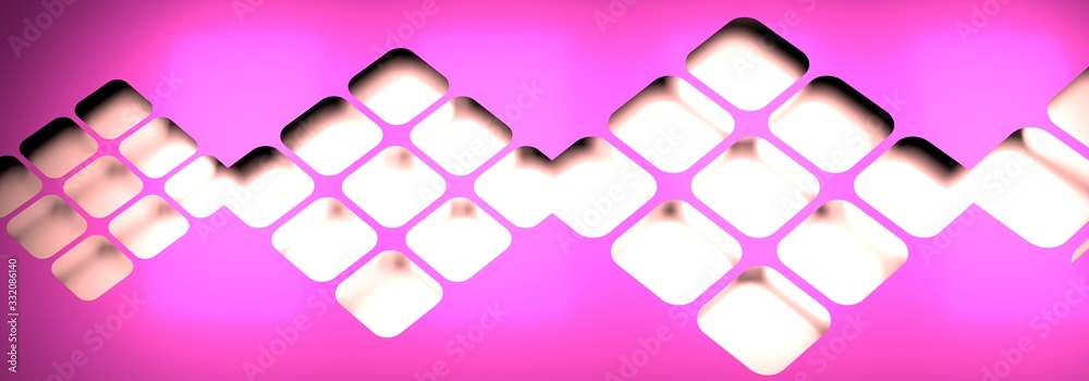 Wall mural trendy banner template or website headers with abstract geometric background. 3d rendering