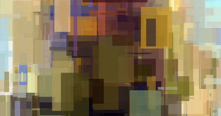 Digital art background illustration, dark accents, contemporary painting. Surreal artwork in geometric style