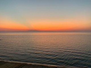 Beautiful sunset over Greece