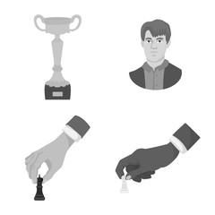 Vector design of tactical and play icon. Collection of tactical and thin stock vector illustration.