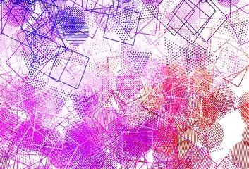 Light Blue, Red vector background with triangles, circles, cubes.