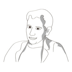 Man pop art vector portrate