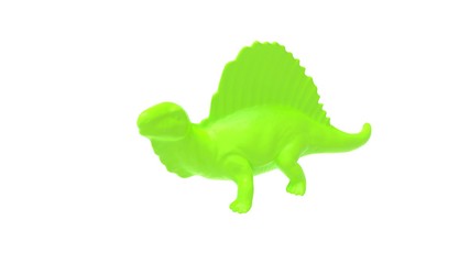 3D rendering of a dinosaur toy play model small on white