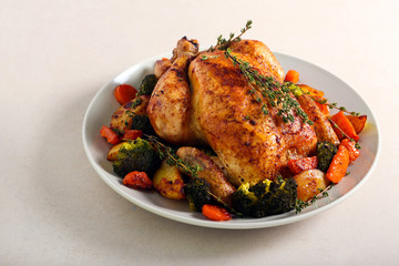  chicken with broccoli potato and carrot