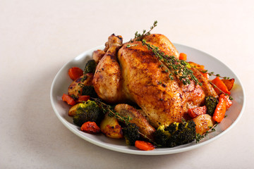 Roast whole chicken