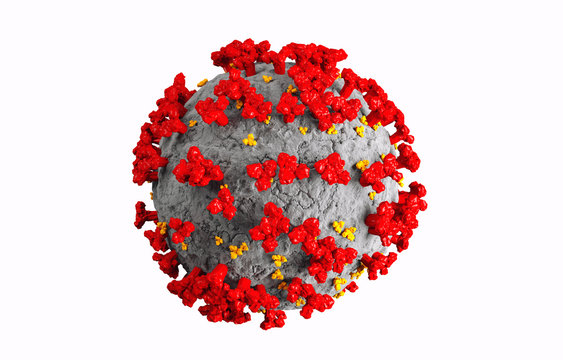 Coronavirus 2019-nCov coronavirus concept resposible for asian flu outbreak and coronaviruses influenza as dangerous flu strain cases as a pandemic. Microscope virus close up. 3D illustration. 