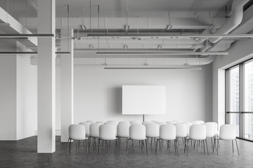 White office lecture hall interior