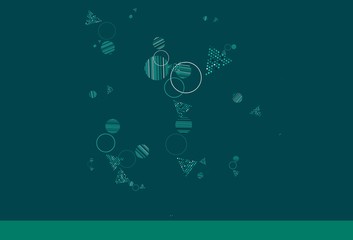 Light Green vector pattern with polygonal style with circles.