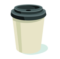 coffee cup cafe icon one use take away symbol isolated on white background
