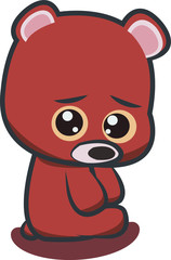 Obraz premium A little bear illustration vector