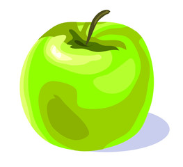 green apple symbol isolated on white background 