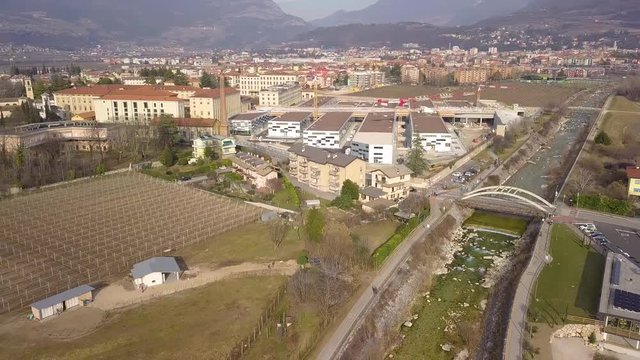 Manifattura Tabacchi Rovereto in costruzione, Leno, Adidge, Ciclabile