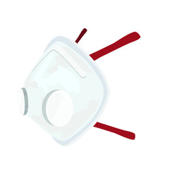 breathing face mask respirator flu virus bacteria coronavirus protection mouth icon isolated on white background 