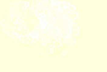 Light Green, Yellow vector background with curved lines.