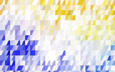 Dark BLUE vector of small triangles on white background. Illustration of abstract texture of triangles. Pattern design for banner, poster, cover.