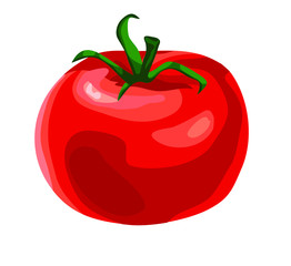 wholered tomato vegetable food symbol isolated on white background