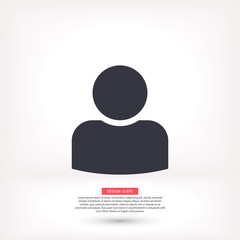 Human vector icon , lorem ipsum Flat design