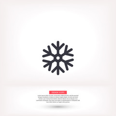 Snow vector icon , lorem ipsum Flat design