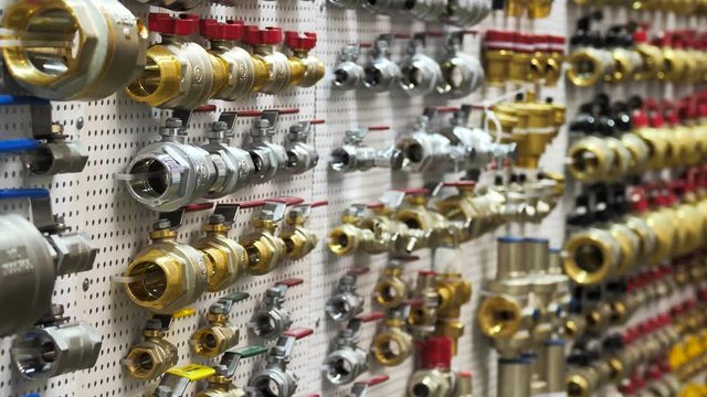Large selection of metal and plastic cranes, fittings, valves