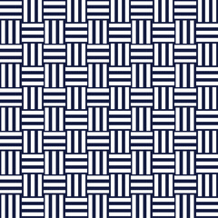 三崩し・網代文様　紺