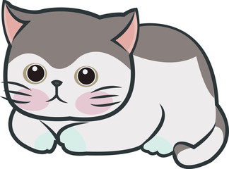 Obraz premium A cute cat illustration