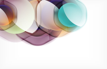 Abstract background - glass shiny transprent hexagon shapes overlapping eath other. Vector Illustration For Wallpaper, Banner, Background, Card, Book Illustration, landing page