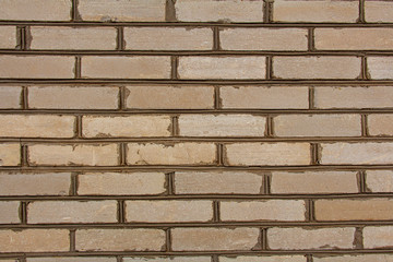 Old white brick wall. Background
