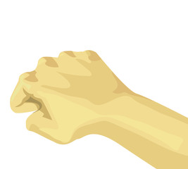 hand wrist symbol isolated on white background