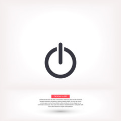 On off vector icon , lorem ipsum Flat design