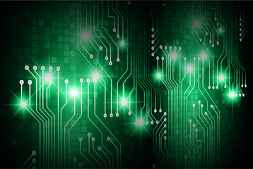green cyber circuit future technology concept background